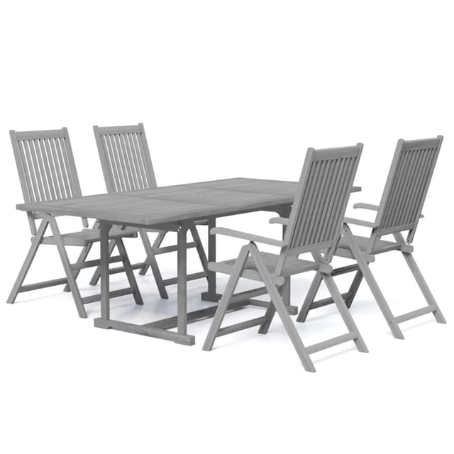 vidaXL 5-tlg Garten-Essgruppe Massivholz Akazie Modell 27