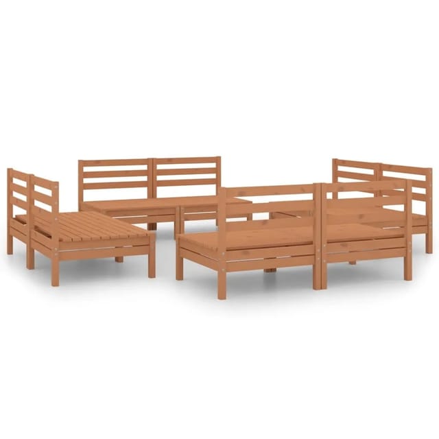 vidaXL 8-tlg Garten-Lounge-Set Honigbraun Massivholz Kiefer Modell 25