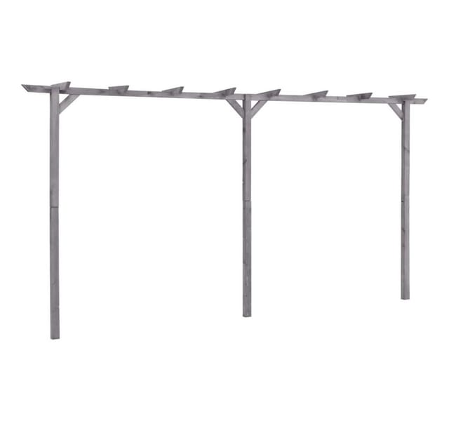 vidaXL Garten-Pergola Grau 400x40x205 cm Imprägniertes Kiefernholz