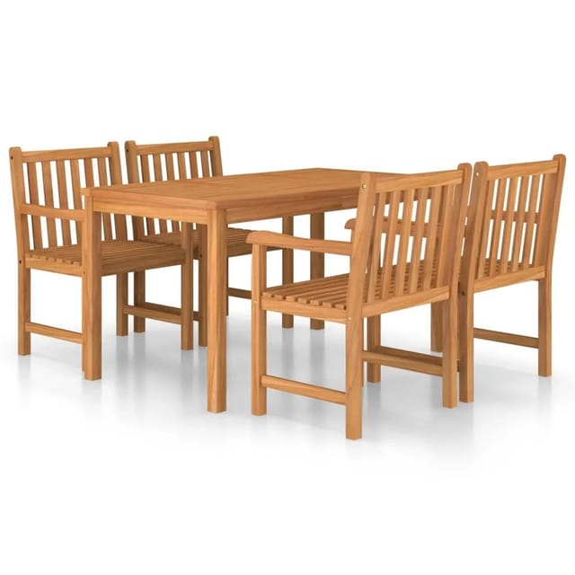 vidaXL 5-tlg Garten-Essgruppe Massivholz Teak Modell 24