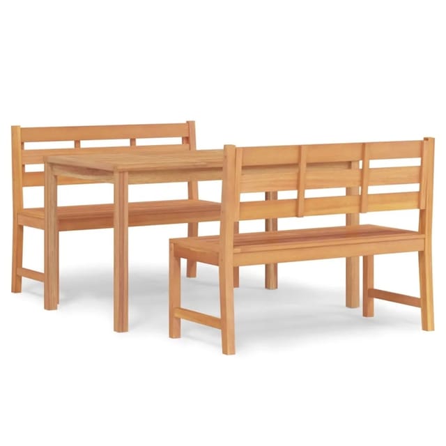 vidaXL 3-tlg Garten-Essgruppe Massivholz Teak Modell 13