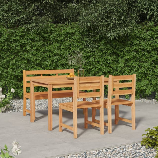 vidaXL 4-tlg Garten-Essgruppe Massivholz Teak Modell 3