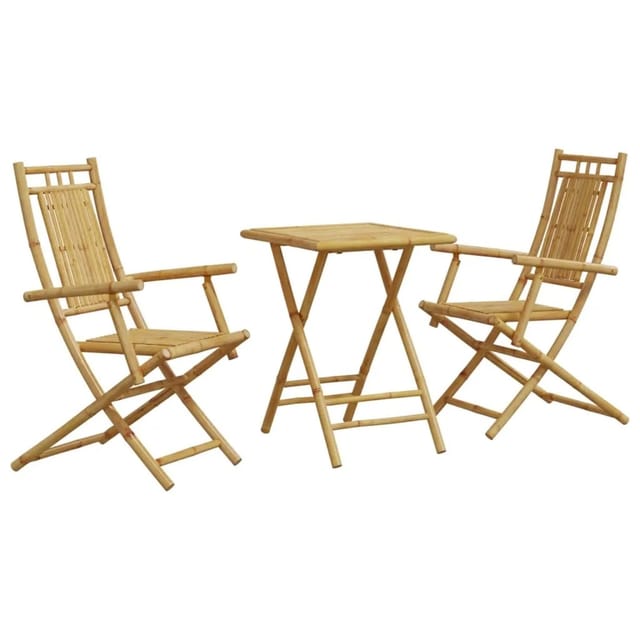 vidaXL 3-tlg Bistro-Set Bambus Modell 8