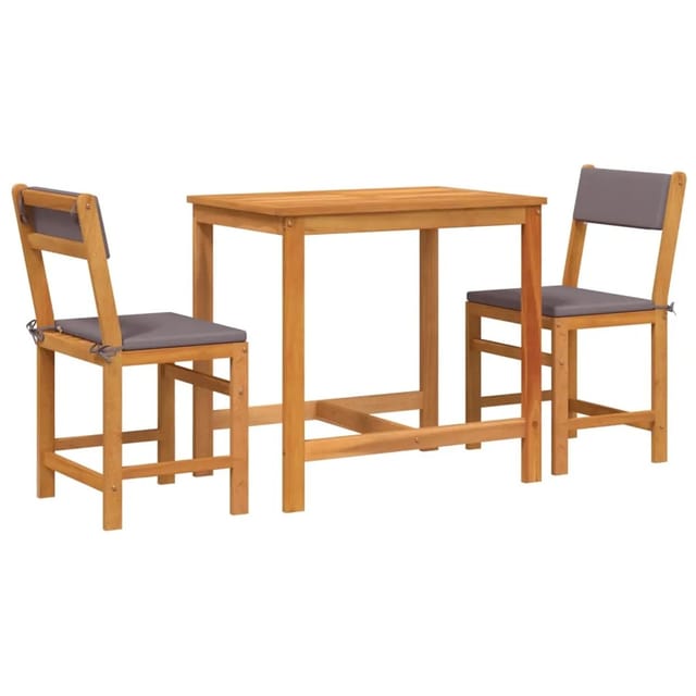 vidaXL 3-tlg Balkonmöbel-Set mit Kissen Massivholz Akazie Modell 1