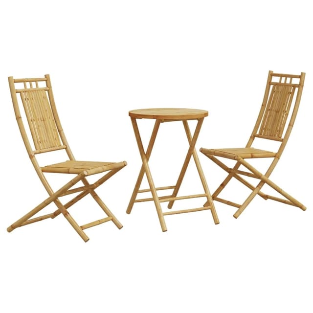 vidaXL 3-tlg Bistro-Set Bambus Modell 2