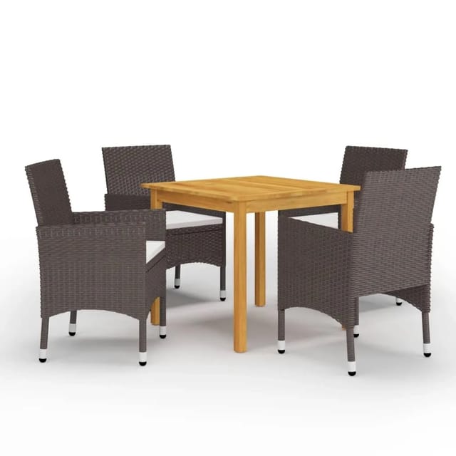 vidaXL 5-tlg Garten-Essgruppe Braun Modell 1