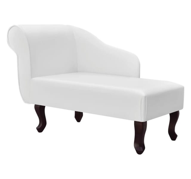 vidaXL Chaiselongue Weiß Kunstleder