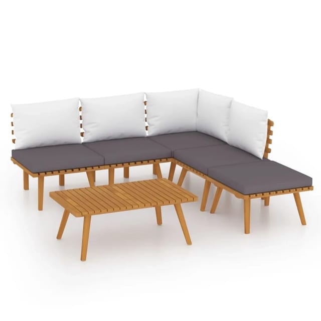 vidaXL 6-tlg Garten-Lounge-Set mit Kissen Massivholz Akazie Modell 19