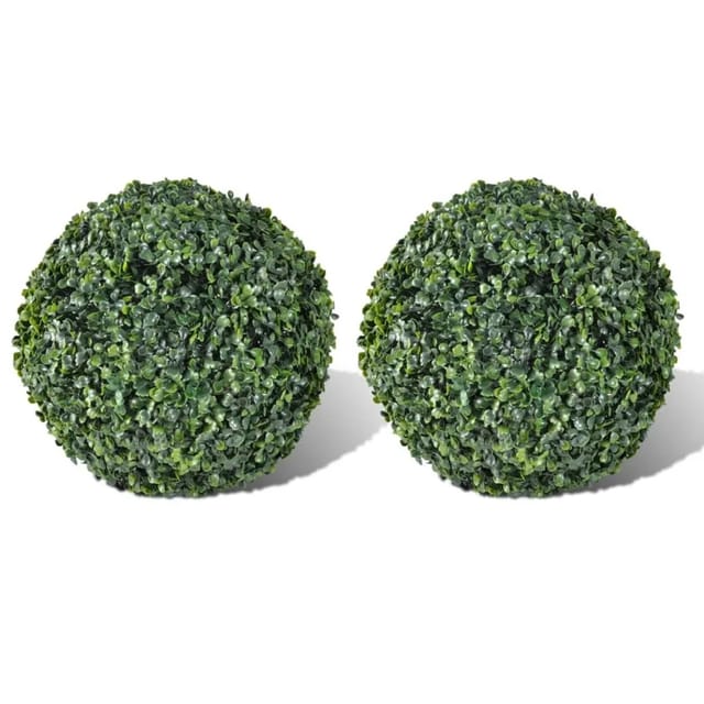 vidaXL Buchsbaumkugeln 2 Stk Künstlich Formschnitt-Kugel 27 cm