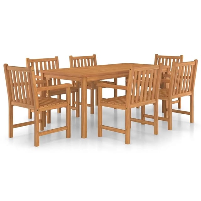 vidaXL 7-tlg Garten-Essgruppe Massivholz Teak Modell 35