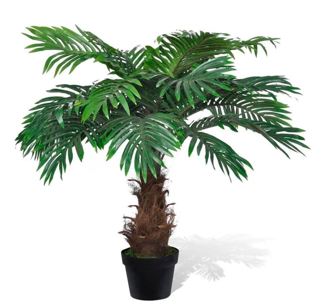 vidaXL Naturgetreue Künstliche Cycus-Palme mit Topf 80 cm