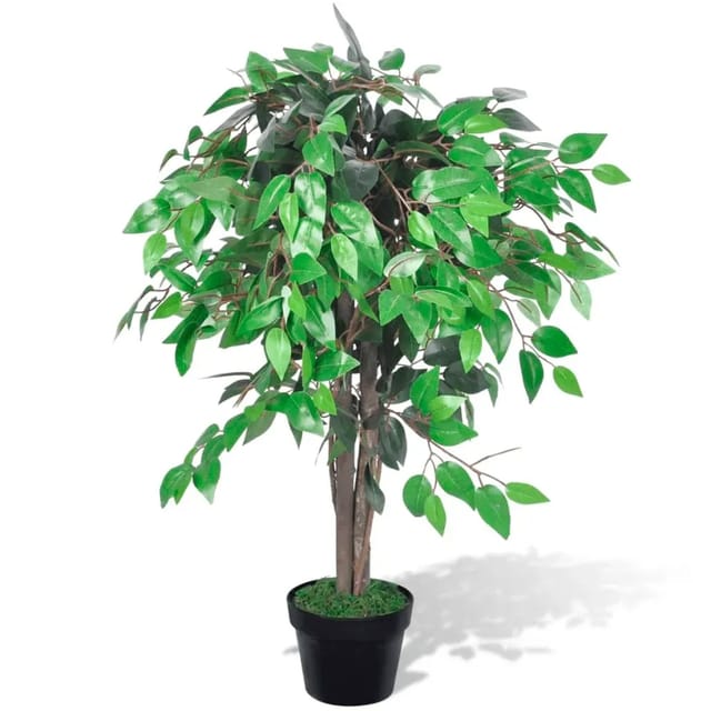vidaXL Künstlicher Ficus mit Topf 90 cm