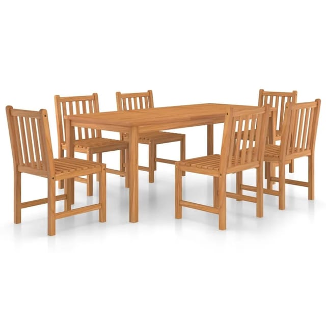 vidaXL 7-tlg Garten-Essgruppe Massivholz Teak Modell 46