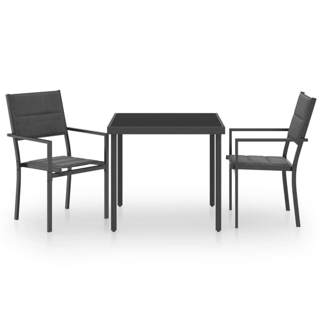 vidaXL 3-tlg Garten-Essgruppe Stahl Modell 3