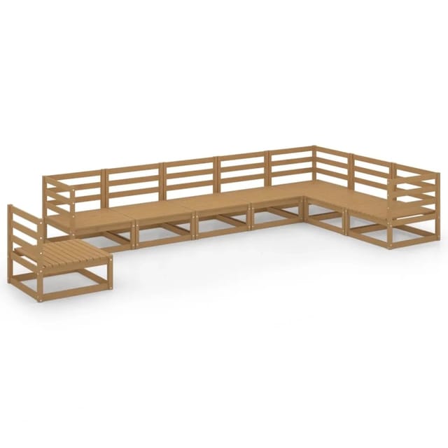 vidaXL 8-tlg Garten-Lounge-Set Honigbraun Massivholz Kiefer Modell 19