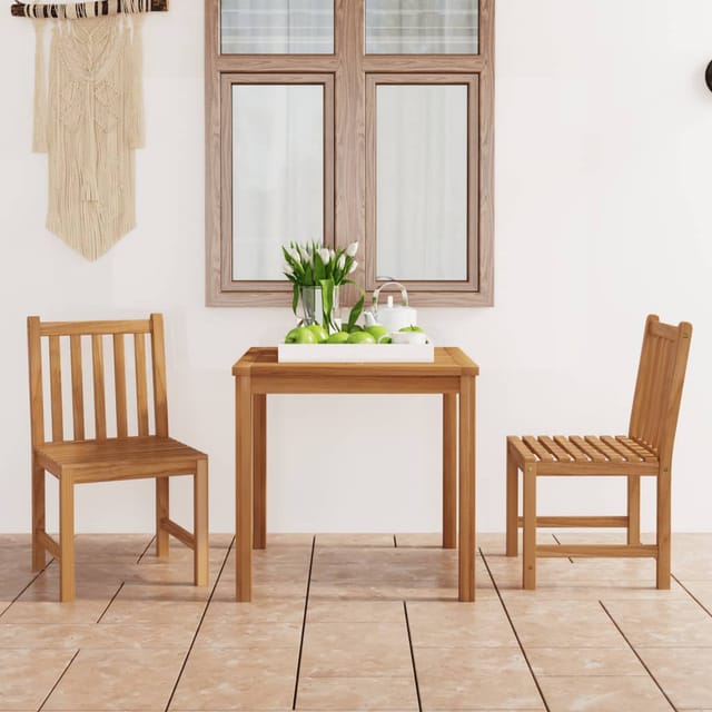 vidaXL 3-tlg Garten-Essgruppe Massivholz Teak Modell 1