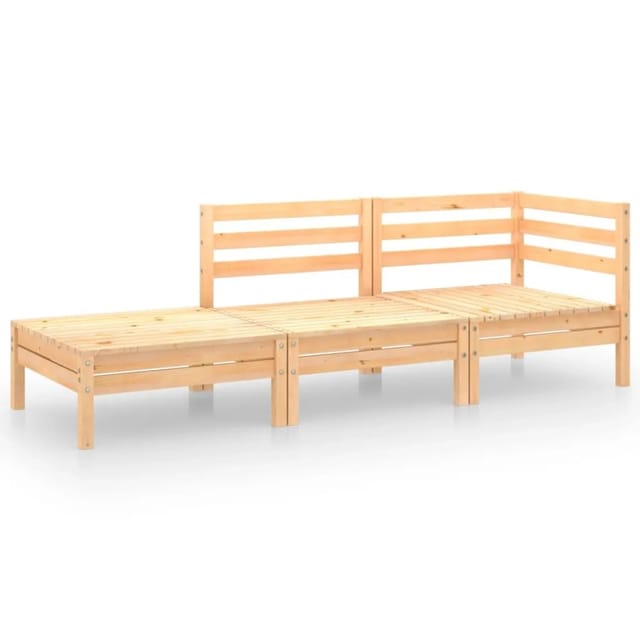 vidaXL 3-tlg Garten-Lounge-Set Massivholz Kiefer Modell 4