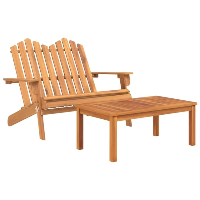 vidaXL 2-tlg Garten-Lounge-Set Adirondack Massivholz Akazie Modell 3