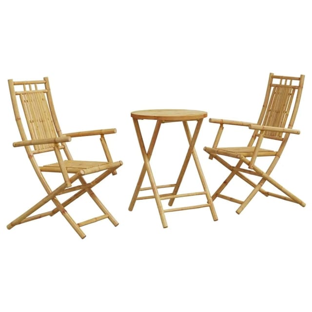 vidaXL 3-tlg Bistro-Set Bambus Modell 12