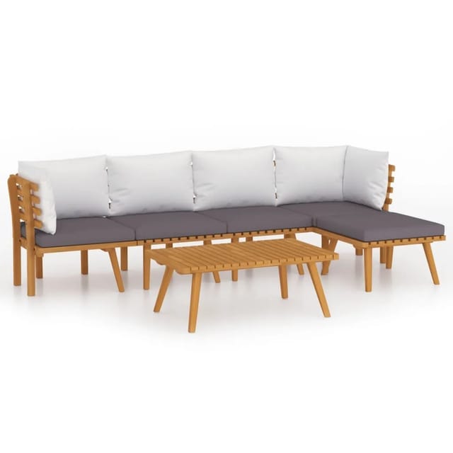 vidaXL 6-tlg Garten-Lounge-Set mit Kissen Massivholz Akazie Modell 20
