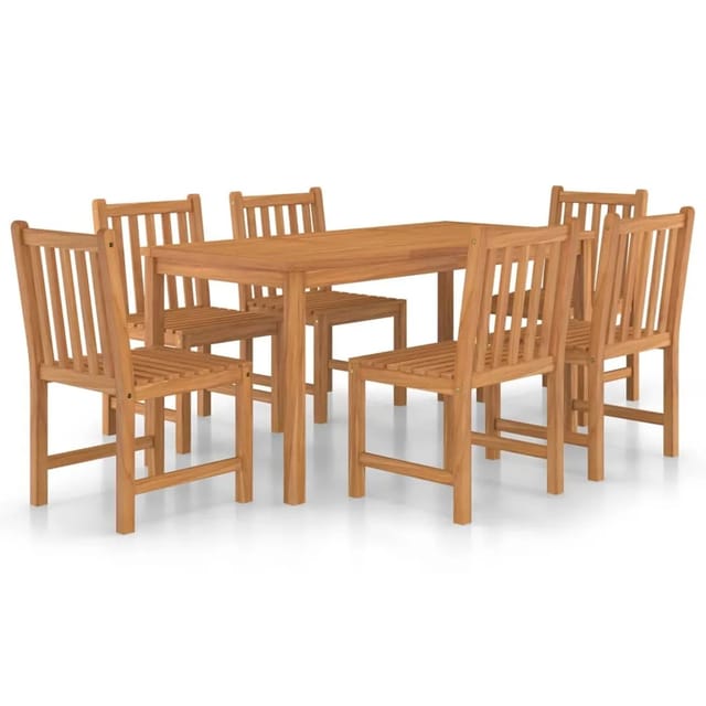 vidaXL 7-tlg Garten-Essgruppe Massivholz Teak Modell 48
