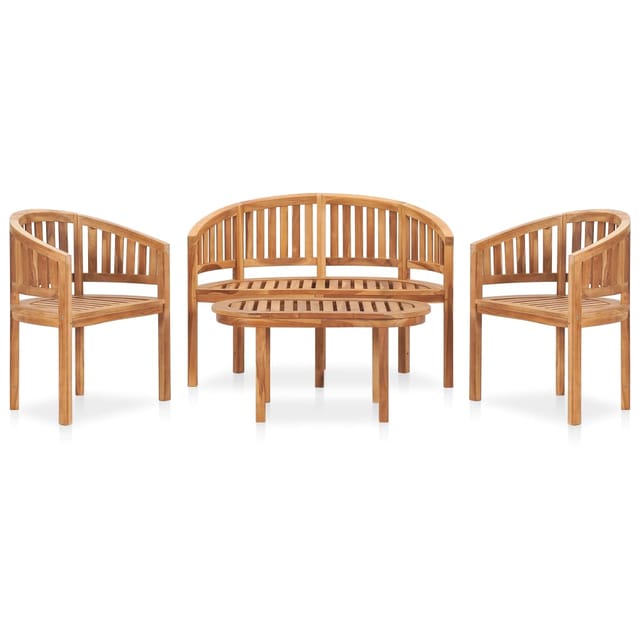vidaXL 4-tlg Garten-Lounge-Set Massivholz Teak Modell 1