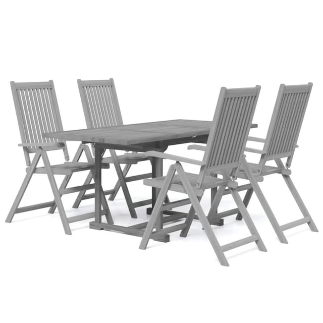 vidaXL 5-tlg Garten-Essgruppe Massivholz Akazie Modell 29