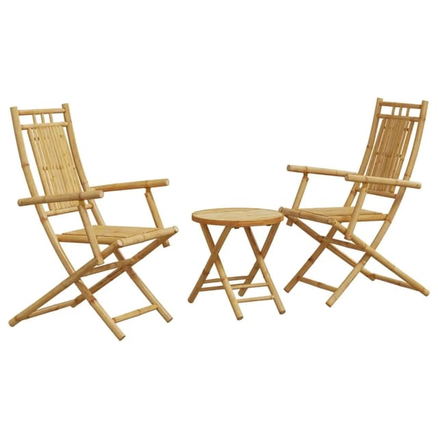 vidaXL 3-tlg Bistro-Set Bambus Modell 9
