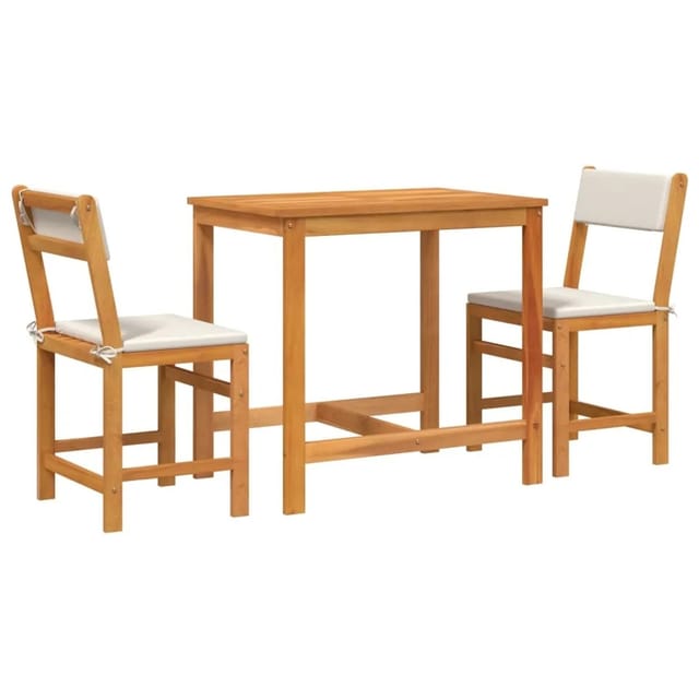 vidaXL 3-tlg Balkonmöbel-Set mit Kissen Massivholz Akazie
