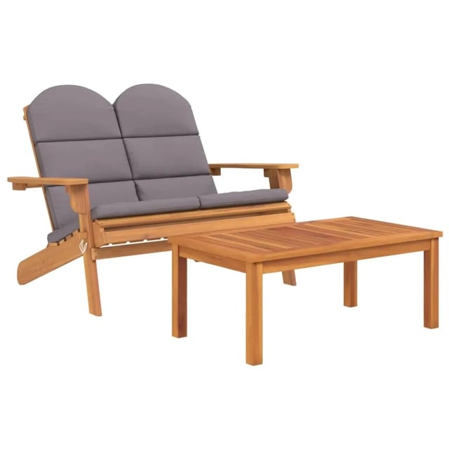 vidaXL 2-tlg Garten-Lounge-Set Adirondack Massivholz Akazie Modell 1
