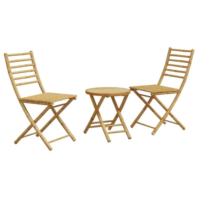 vidaXL 3-tlg Bistro-Set Bambus Modell 7