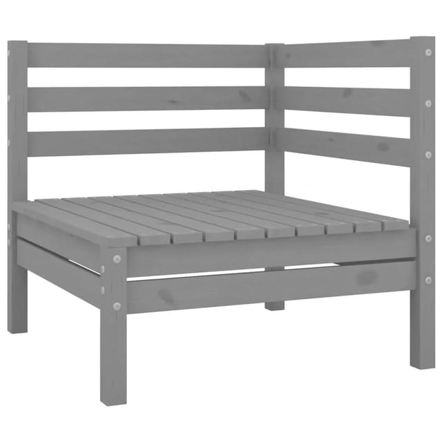 vidaXL 4-tlg Garten-Lounge-Set Massivholz Kiefer Grau Modell 1