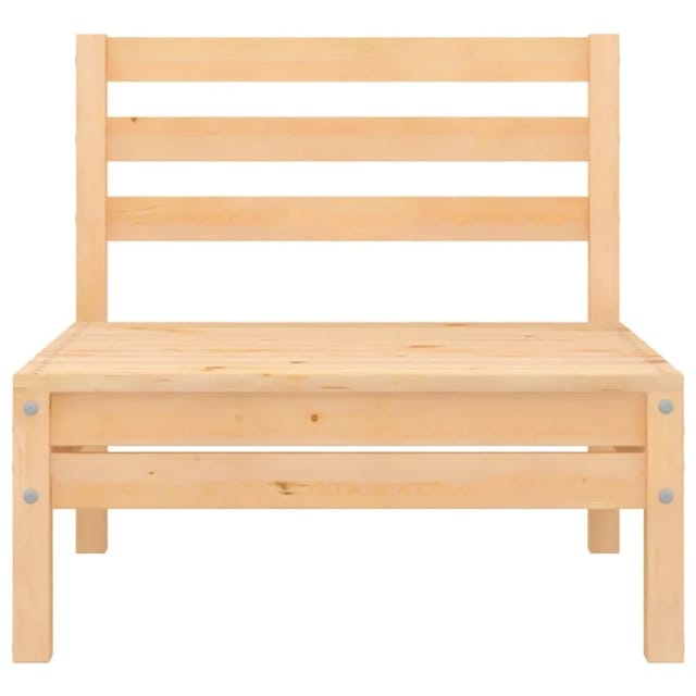 vidaXL Garten-Mittelsofa Kiefer Massivholz