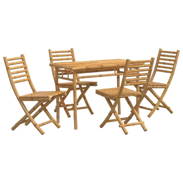 vidaXL 5-tlg Garten-Essgruppe Bambus Modell 1