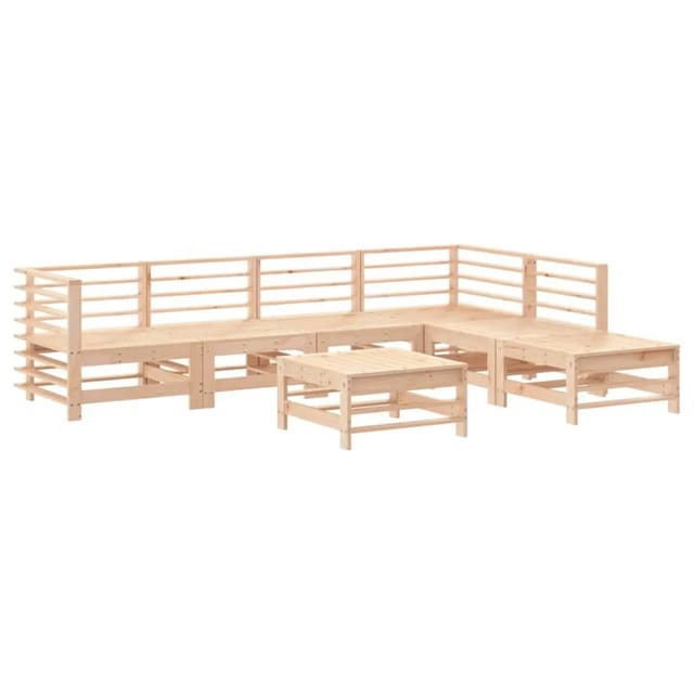 vidaXL 7-tlg Garten-Lounge-Set Massivholz Kiefer Modell 52