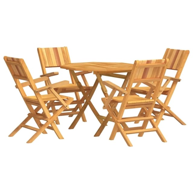 vidaXL 5-tlg Garten-Essgruppe Massivholz Teak Modell 83