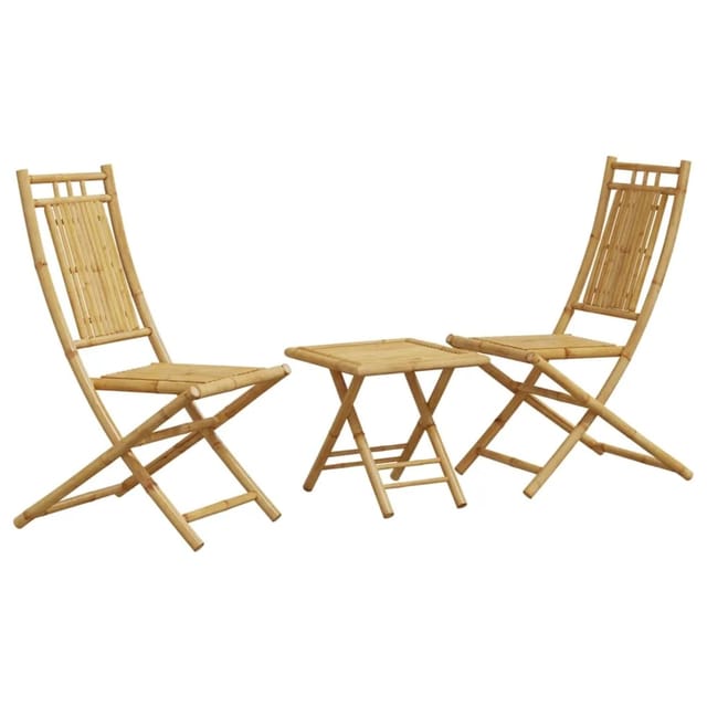 vidaXL 3-tlg Bistro-Set Bambus Modell 1