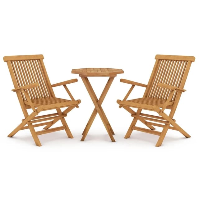 vidaXL 3-tlg Garten-Essgruppe Massivholz Teak Modell 7
