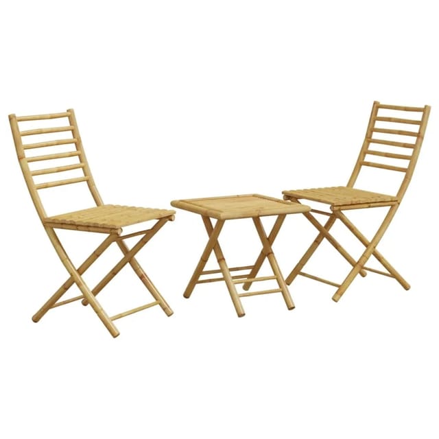 vidaXL 3-tlg Bistro-Set Bambus Modell 10