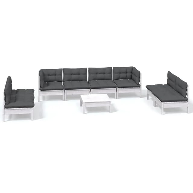 vidaXL 9-tlg Garten-Lounge-Set mit Kissen Kiefer Massivholz Modell 102