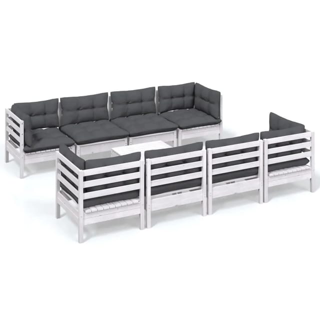vidaXL 9-tlg Garten-Lounge-Set mit Kissen Kiefer Massivholz Modell 98