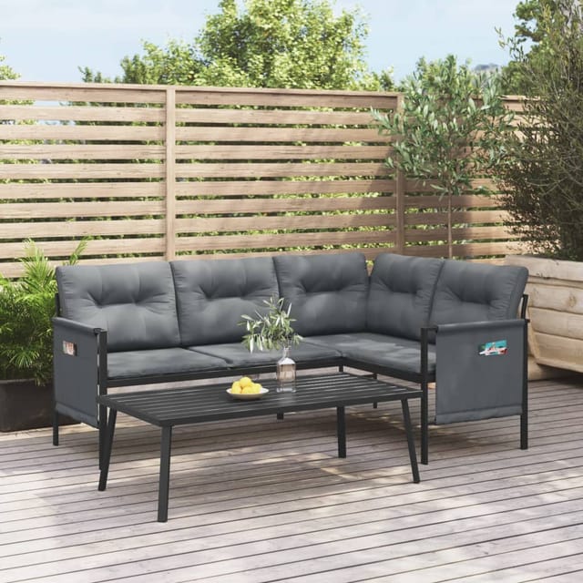 Vidaxl 2-tlg. Garten-lounge-set Anthrazit Stahl