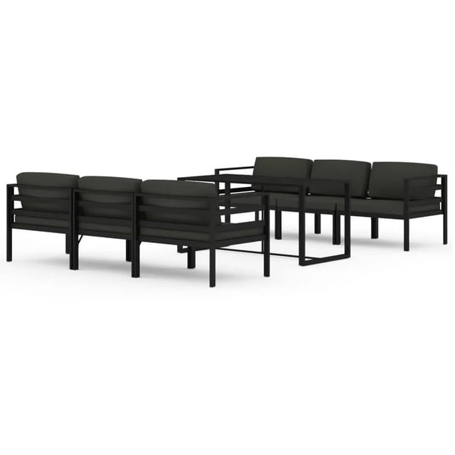 vidaXL 7-tlg Garten-Lounge-Set mit Kissen Aluminium Anthrazit Modell 11