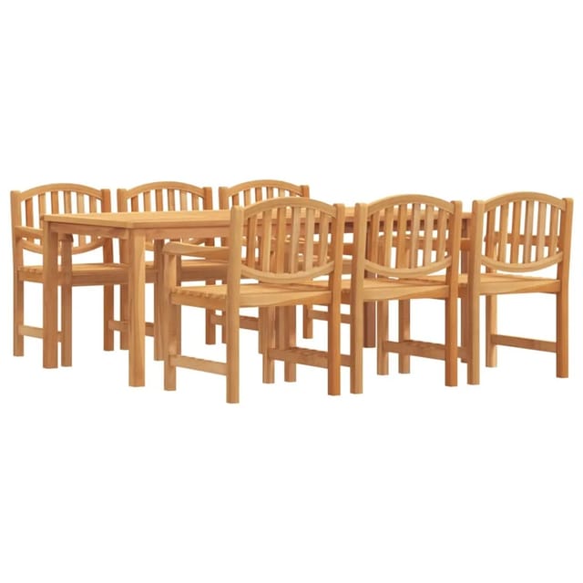 vidaXL 7-tlg Garten-Essgruppe Massivholz Teak Modell 84