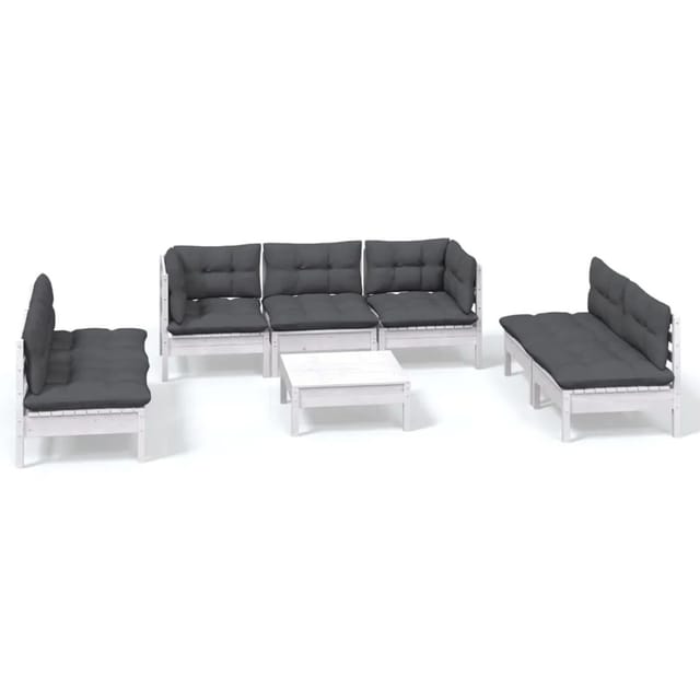 vidaXL 8-tlg Garten-Lounge-Set mit Kissen Kiefer Massivholz Modell 123