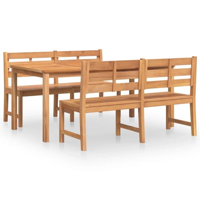 vidaXL 3-tlg Garten-Essgruppe Massivholz Teak Modell 14