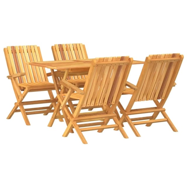 vidaXL 5-tlg Garten-Essgruppe Massivholz Teak Modell 65