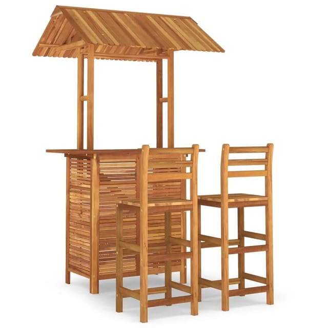vidaXL 3-tlg Gartenbar-Set Massivholz Akazie Modell 4
