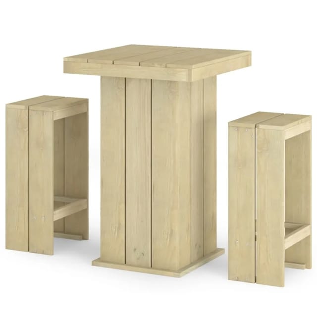 vidaXL 3-tlg Gartenbar-Set Kiefernholz Imprägniert Modell 1