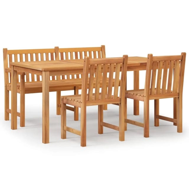 vidaXL 4-tlg Garten-Essgruppe Massivholz Teak Modell 1